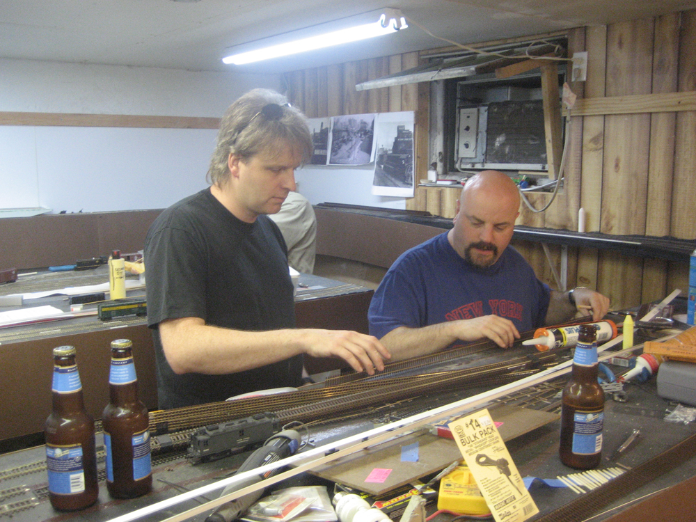 Craig and Ralph working the flex track