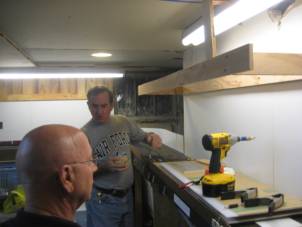 Tom and Ted working on the Valance