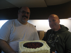 Ted and Dave with the Cake